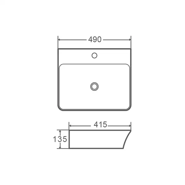 MIXXUS PREMIUM Bevel-0201 Умывальник накладной, белый (MP6480)