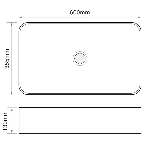 Mixxus Premium Quadro-0106 Раковина накладная, белая (MP6523)