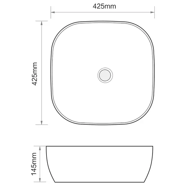 MIXXUS PREMIUM DIVERSE-0105 Раковина накладная, белая (MP6535)