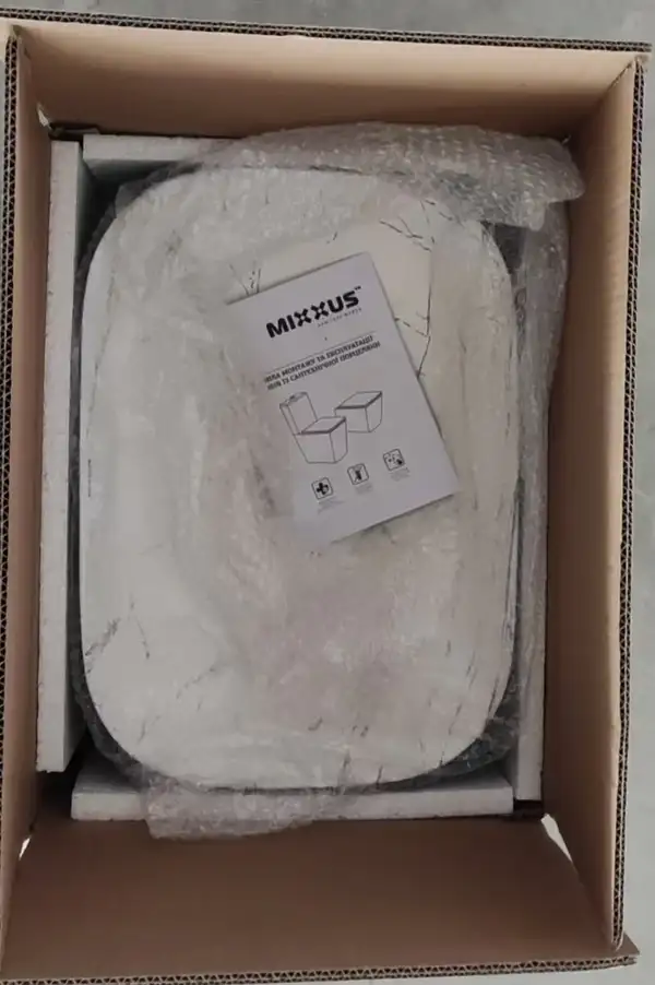 MIXXUS PREMIUM DIVERSE-0112 Раковина накладная, черный мрамор (MP6541)