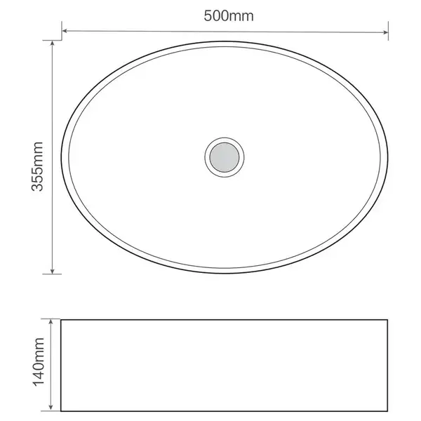 MIXXUS PREMIUM BEVEL-0106 Раковина накладная, белая (MP6546)