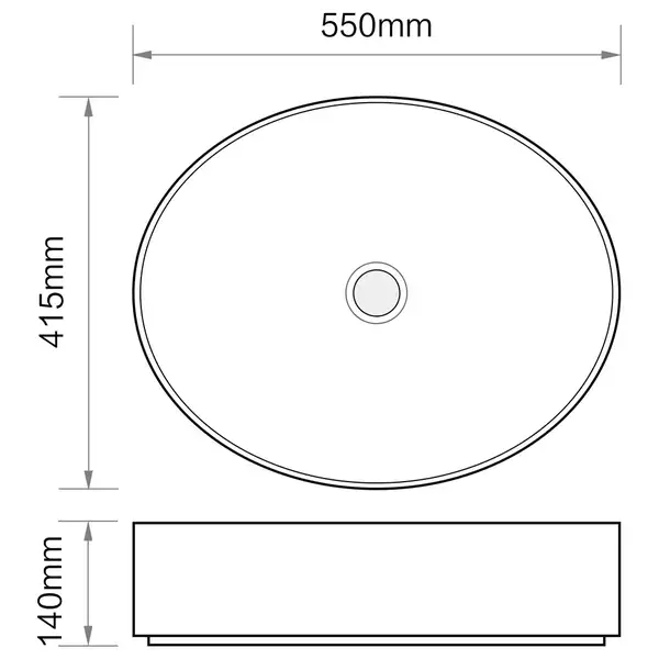 MIXXUS PREMIUM ELLIPSE-0104 Раковина накладная, мрамор (MP6554)
