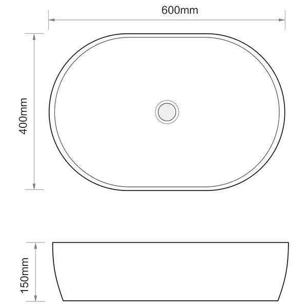 MIXXUS PREMIUM ELLIPSE-0105 EDGE GOLD Раковина, золото (MP6564)