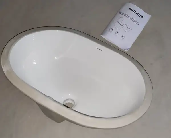 MIXXUS PREMIUM ELLIPSE-1701 Раковина врезная, белая (MP6566)