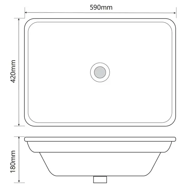 MIXXUS PREMIUM STYLE-1601 Раковина врезная, белая (MP6570)
