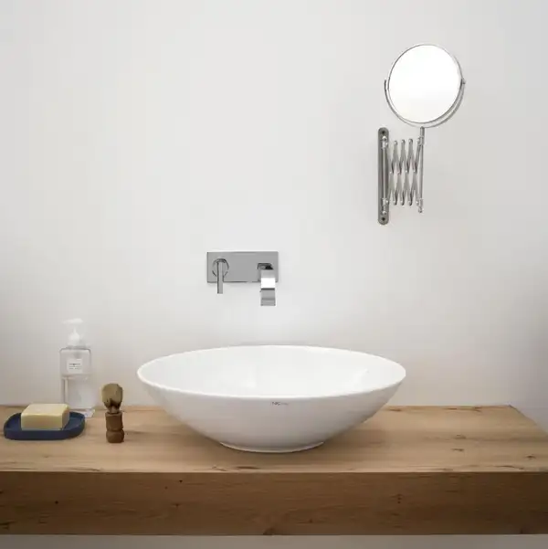 Nic-Design Умивальник круглий на стільницю Nic Design CIOTOLA Giulia без переливу 42x42х13h, білий (001033001)