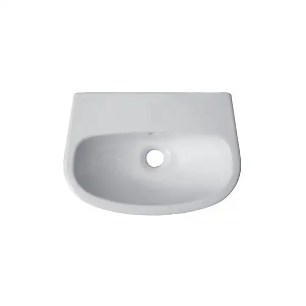 Nic-Design Умивальник підвісний Nic Design Milk Mini 40x28x15.5h з переливом, без отвору під змішувач, білий (001311001)