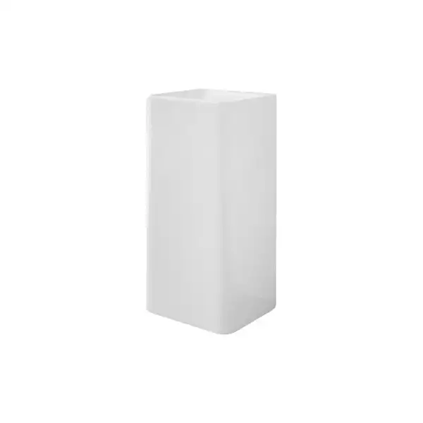 Умивальник окремо стоячий Nic Design Semplice 40х40х85 см без переливу, злив у підлогу, білий глянець (001373001)