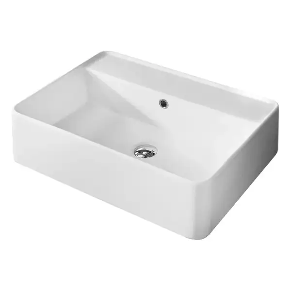Nic-Design Умивальник на стільницю із переливом Nic Design Semplice 60х45х16 см, білий матовий N/F (001384003 NF)