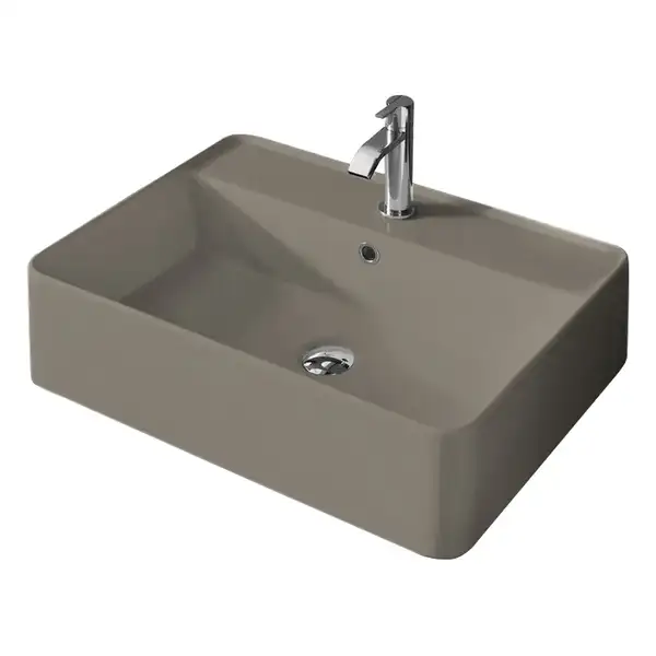 Nic-Design Умивальник на стільницю Nic Design Semplice 60х45х16 см з отвором під змішувач, Sabbia матовий C/F (001384051 CF)