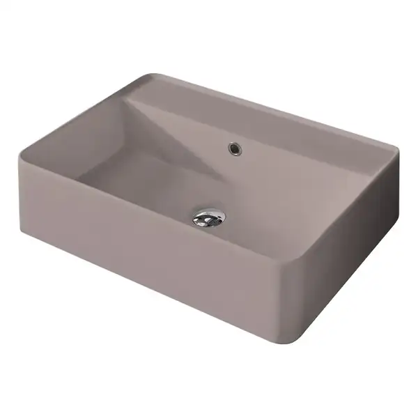 Умивальник на стільницю із переливом Nic Design Semplice 60х45х16 см, Cipria матовий N/F (001384060 NF)