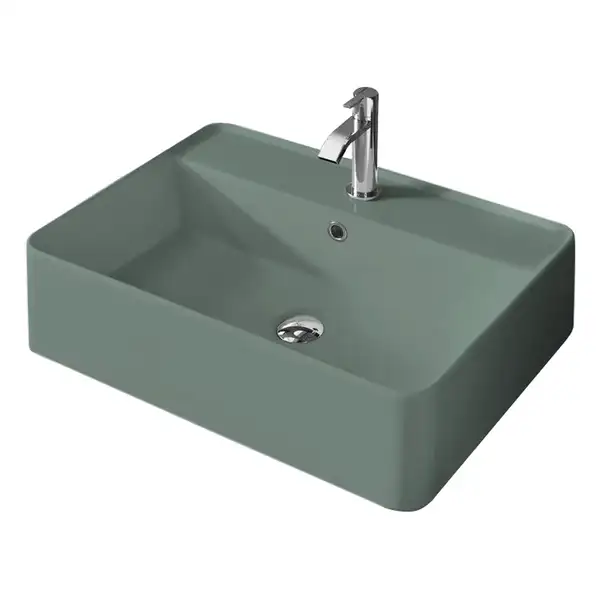 Nic-Design Умивальник на стільницю Nic Design Semplice 60х45х16 см з отвором під змішувач, Salvia матовий C/F (001384067 CF)