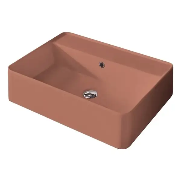 Nic-Design Умивальник на стільницю з переливом Nic Design Semplice 60х45х16 см, Fard глянець N/F (001384072 NF)