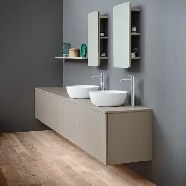 Умивальник на стільницю Nic Design Ovvio 38x14 см, Cemento matt (001446047)