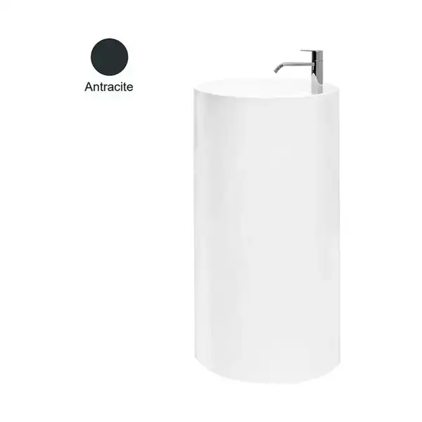 Nic-Design Умивальник окремо стоячий NIC Design Ovvio 45x85h, чорний матовий (001452013)