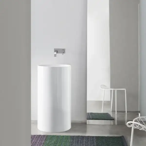 Nic-Design Умивальник окремо стоячий Nic Design OVVIO 45x85h, white gloss (001453001)