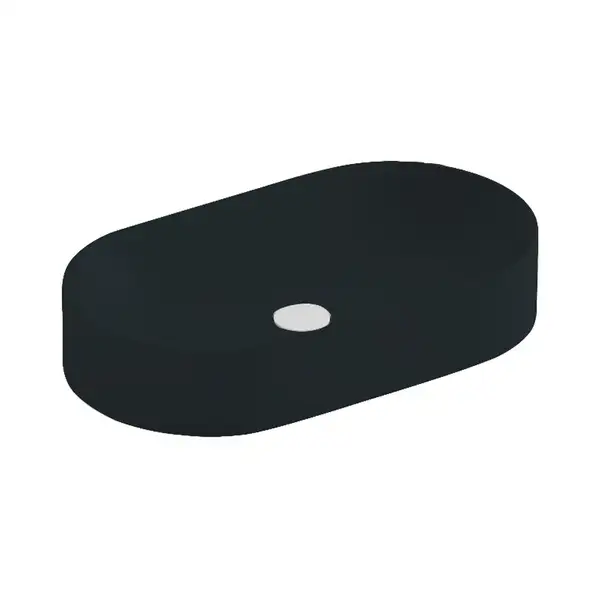 Nic-Design Умивальник на стільницю Nic Desing Pin 60х37х12 см, чорний глянець (001713008)