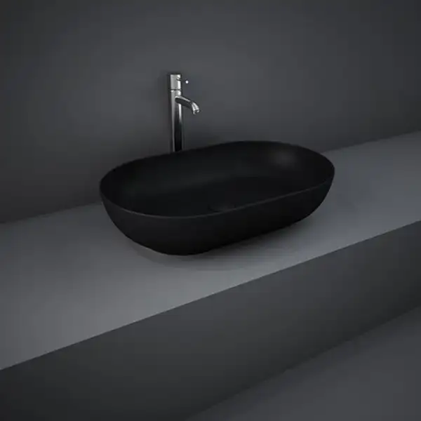 Rak Ceramics Feeling Раковина накладная, черный матовый (FEECT5500504A)