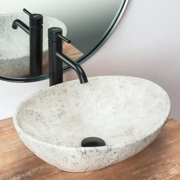 Rea Sofia Light Stone Умивальник накладний, сірий (REA-U0165)
