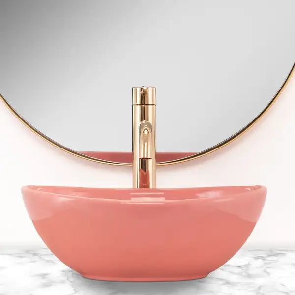 Умывальник (раковина) REA SOFIA MINI PINK накладной розовый (REA-U6335)