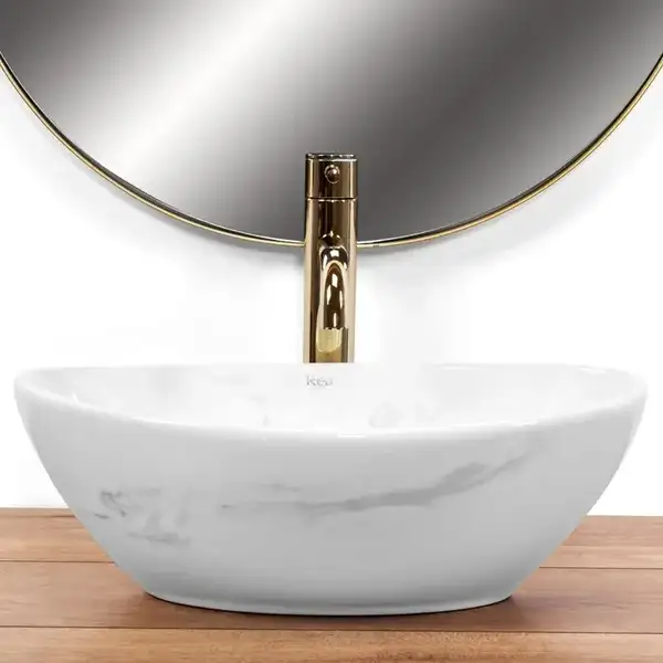 Умывальник (раковина) REA SOFIA NATURE MARBLE накладной белый (REA-U6605)