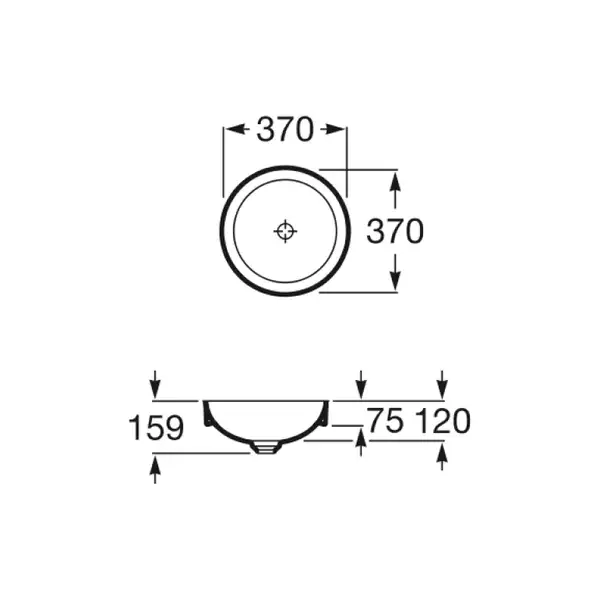 Умивальник накладний Roca Inspira Round 37х37 (A32752R000)