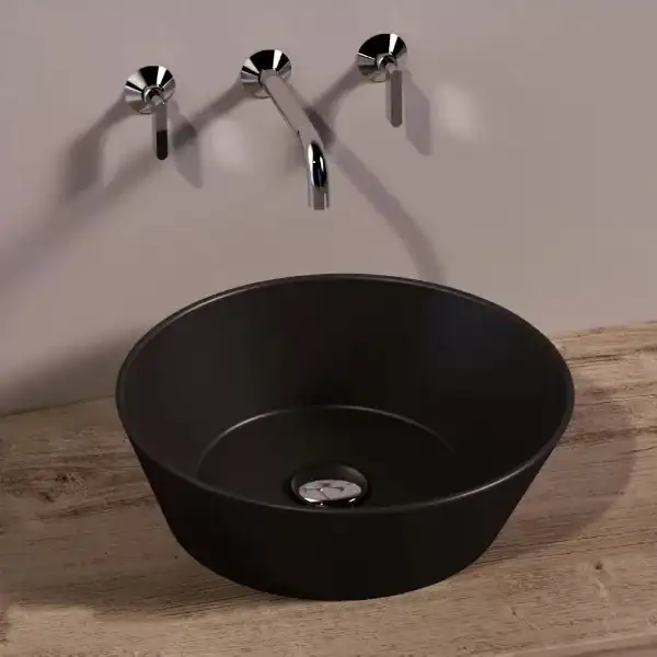 Simas Wave Умывальник настольный, черный мат (WA01 NM)