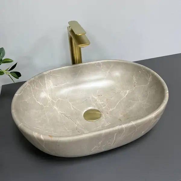VBI Modena S Умивальник накладний, бежевий камінь (VBI-012003)