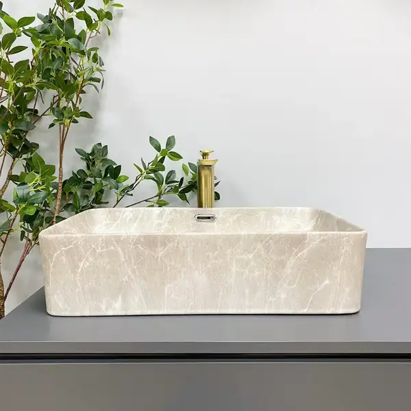 VBI ARABBA M Умивальник накладний, BEIGE STONE (VBI-013504)