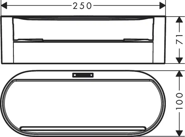 Кошик для зберігання Hansgrohe WallStoris глибока, Matt Black (27912670)