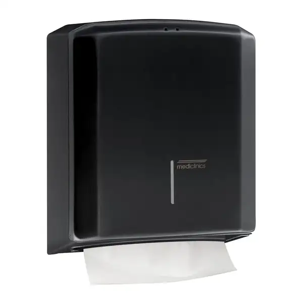 Тримач паперових рушників в пачках Mediclinics Wall Mounted, чорний матовий (DT2106B)