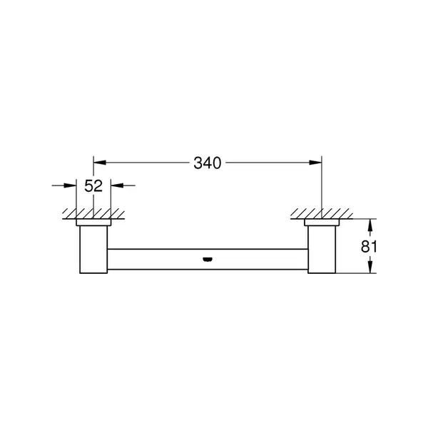 Поручень для ванны Grohe Essentials Cube, тёмный графит, матовый (40514AL1) фото 2 Aquada.com.ua