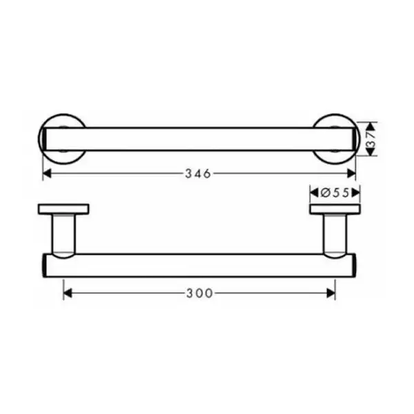 Полотенцедержатель, Hansgrohe Logis Universal, хром (41713000)