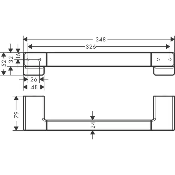 Поручень у душ Hansgrohe AddStoris 32,7 х34, 8x7, 9 см, Polished Gold Optic (41744990)