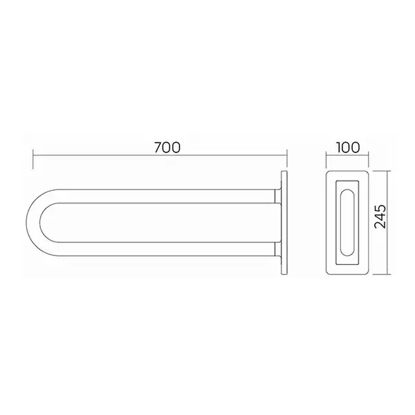 Поручень нерухомий 70 см LEHNEN CONCEPT (L60302000) KOLO