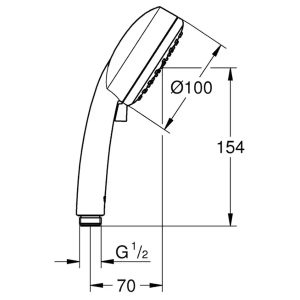 Лійка для ручного душу Grohe Vitalio Comfort 100 26397000