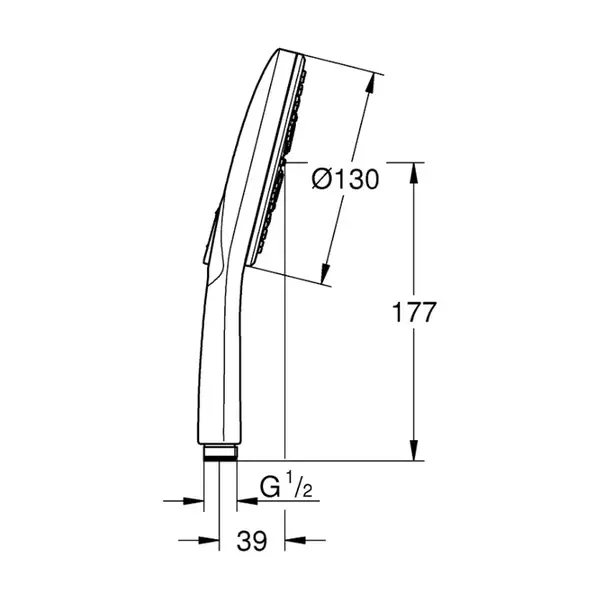 Ручний душ Grohe Rainshower Smartactive 130 на 3 режими, білий (26544ls0)