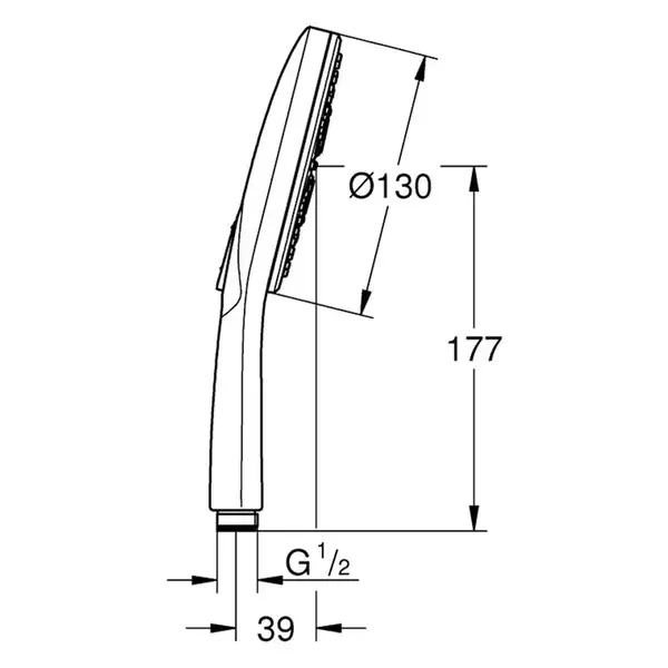 Лійка для душу Grohe Rainshower Smartactive (колір - холодний світанок), 3 види струменя  26574GL0