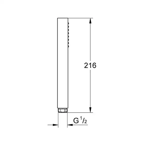 Лейка для душа Grohe Euphoria Cube+ Stick (цвет - хром), 1 тип струи (278880001) фото 3 Aquada.com.ua