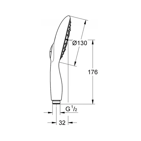 Ручний душ Grohe Power&Soul 130 4 режими потоку, туристичний, хром (27962000)