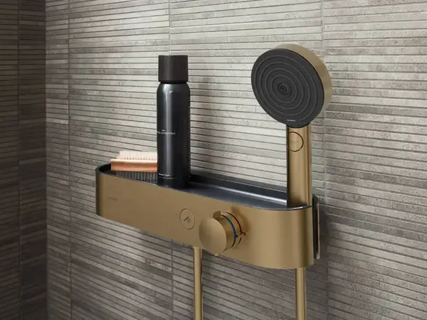 Лейка для душа Hansgrohe Pulsify Select EcoSmart (цвет - шлифованная бронза), 3 вида струи Relaxation 24111140