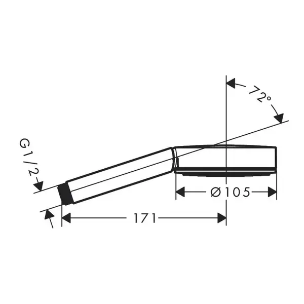 Ручний душ Hansgrohe Pulsify 105 1jet, білий матовий (24120700)