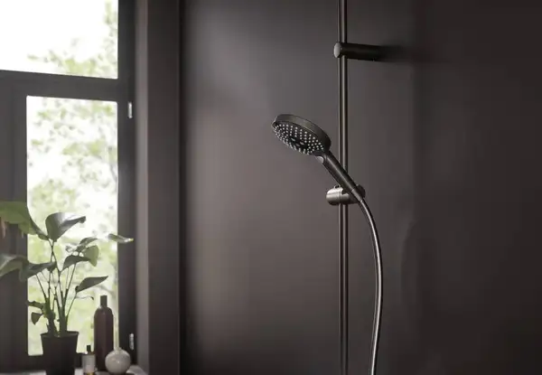 Лейка для душа Hansgrohe Raindance Select S PowderRain (цвет - шлифованный чёрный хром), 3 вида струи 26014340