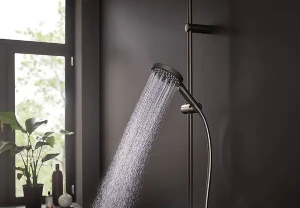 Лейка для душа Hansgrohe Raindance Select S PowderRain (цвет - шлифованный чёрный хром), 3 вида струи 26014340