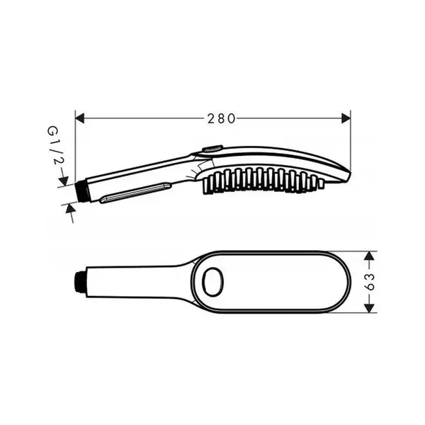 Ручний душ Hansgrohe DogShower 150 3Jet Matt Black, чорний матовий (26640670)