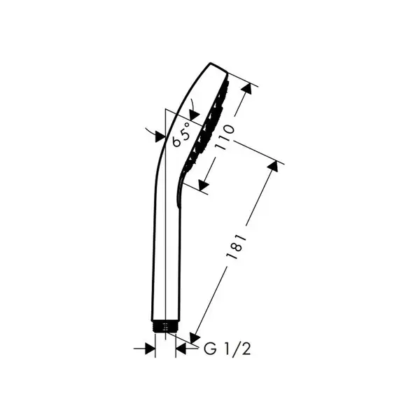 Ручний душ Hansgrohe MySelect E 110 1jet EcoSmart 7 л/хв, білий/хром (26675400)