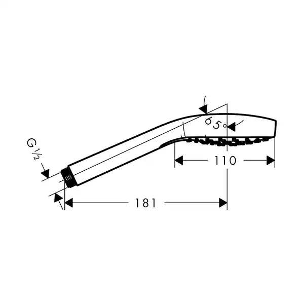 Лейка для душа Hansgrohe Croma E 1jet (цвет - шлифованная бронза), 1 вид струи 26814140