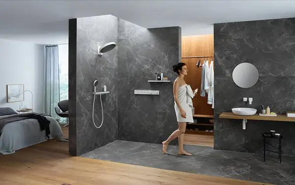 Лейка для душа Hansgrohe Rainfinity EcoSmart (цвет - белый матовый/чёрный), 3 вида струи (26865700) фото 6 Aquada.com.ua