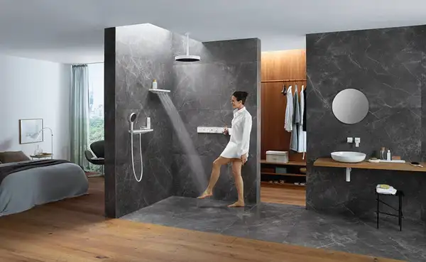 Лейка для душа Hansgrohe Rainfinity EcoSmart (цвет - белый матовый/чёрный), 3 вида струи (26865700) фото 7 Aquada.com.ua