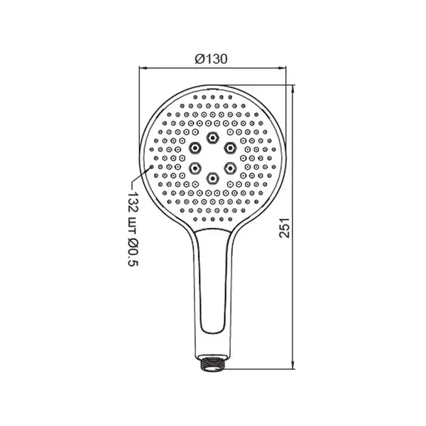 Лійка для душу Koer KP-0401-01 (3 функції) (KR4979)